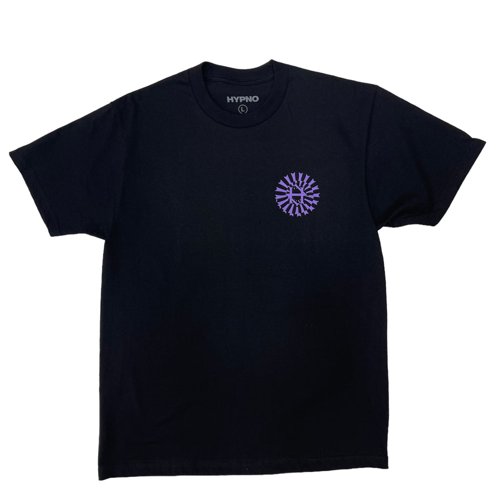 hypno violet and black logo tee