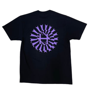 hypno violet and black logo tee