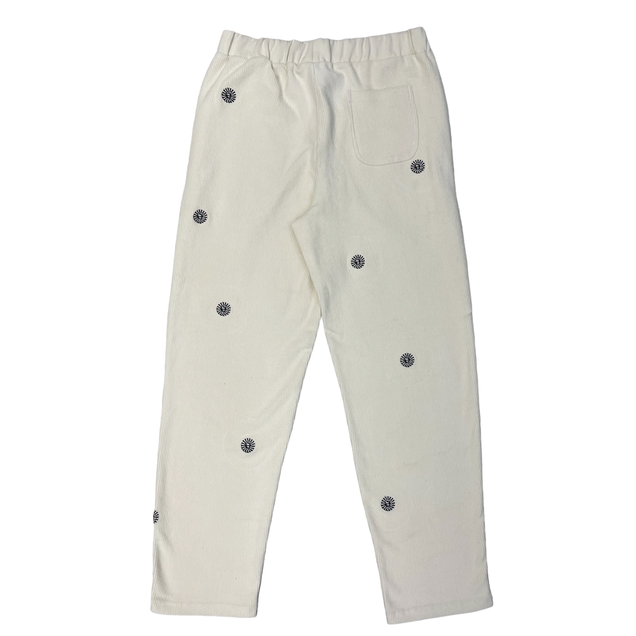 All over logo corduroy pants