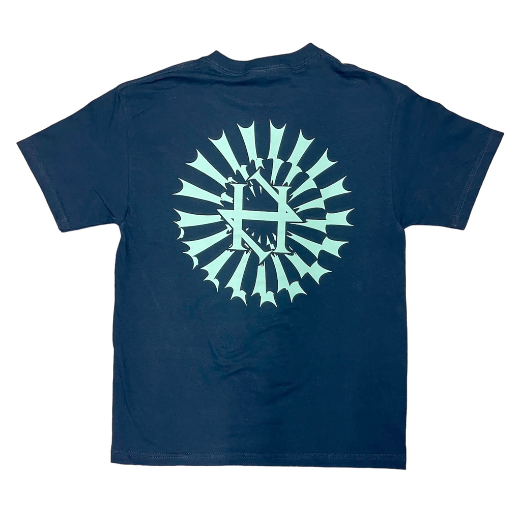 hypno navy mint logo tee