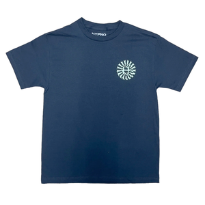 hypno navy mint logo tee